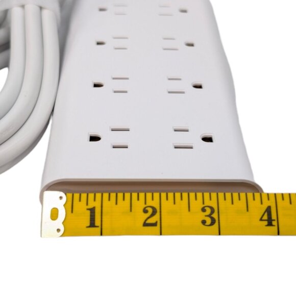 Wandofo Surge Protector Power Strip 8 Outlet 3 USB White 12' Cord Mountable - Picture 7 of 10